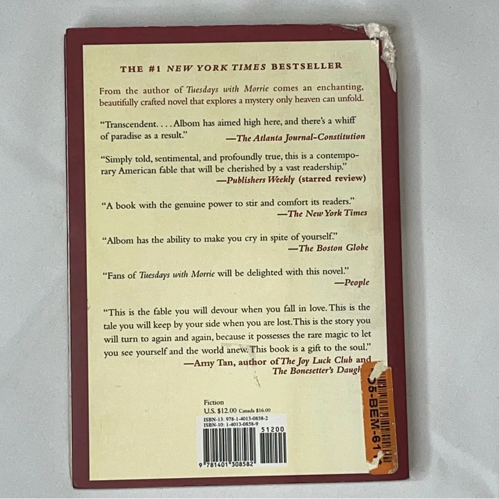The Five People You Meet In Heaven by Mitch Albom New York Times Bestseller VTG